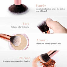 Load image into Gallery viewer, Makeup Brushes DUAIU 15PCs Marble Makeup Brush Set Premium Synthetic Kabuki Powder Blush Contour Foundation Concealer Eyeshadow Brushes with Makeup Sponge and Cleaner Brush Egg