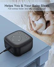 Load image into Gallery viewer, White Noise Machine, elesories Sound Machine Portable Sleep Therapy for Adults Baby Kids Sleeping, 30 Soothing Sounds Including White Noise/Fan Sounds/Nature Sounds/Lullaby for Nursery Office Home