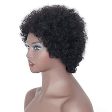 Load image into Gallery viewer, YEESHEDO Short Curly Human Hair Wigs for Women Afro Curly Wig Natural Black Brazilian Real Hair Wigs 150% Density (Black / 1B#)