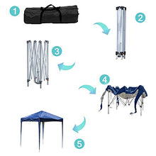Load image into Gallery viewer, OFCASA 3M Pop Up Garden Gazebo Outdoor Party Tent with Carry Bag Awning Canopy Shelter for Outdoor Camping Wedding, Blue