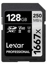 Load image into Gallery viewer, Lexar Professional 1667x 128GB SDXC UHS-II Card, Up To 250MB/s Read, for Professional Photographer, Videographer, Enthusiast (LSD128CB1667)