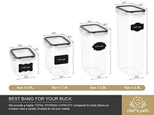 Load image into Gallery viewer, Airtight Food Storage Container Set - 24 Piece, Kitchen & Pantry Organization, BPA-Free, Plastic Canisters with Durable Lids Ideal for Cereal, Flour & Sugar - Labels, Marker & Spoon Set