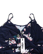 Load image into Gallery viewer, STYLEWORD Women's V Neck Floral Spaghetti Strap Summer Dress Casual Swing Midi Sundress with Pocket(A1-floral01,XL)