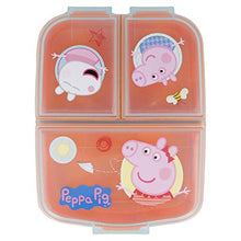 Load image into Gallery viewer, Official Peppa, George, Pig Characters Sandwich Lunch Snack Box Multi Compartment Kids Children School Includes Keychain