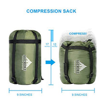 Load image into Gallery viewer, Agemore Mummy Sleeping Bag with Graphite heating plate, Compression Sack for 3-4 Season Lightweight, Water Resistant & Warm for Camping, Hiking, Traveling and Outdoors(Power bank NOT included)