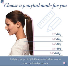 Load image into Gallery viewer, Hetto Human Hair Ponytail White Blonde Wrap Around Ponytail Hair Extensions Real Remy Ponytail Hair Extensions Straight #60 Blonde 70g 12 Inch
