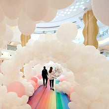 Load image into Gallery viewer, Lenxnmy 8PCS 36-inch Giant White Latex Balloons with 100 Ft Long Artificial leaf vine Oval balloon for /Party/ Baby Shower/Photo Shoot/Festivals /Wedding/Birthday/Graduation/Carnival Decorations