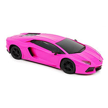 Load image into Gallery viewer, CMJ RC Cars Lamborghini Aventador Pink LP700-4 Officially Licensed Remote Control Car 1:24 Scale Working Lights 2.4Ghz (Pink)