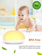 Load image into Gallery viewer, Night Light Baby, Touch Control, Color-Changing Modes, Adjustable Brightness, USB Rechargeable, Breastfeeding Light for Kids, Toddler
