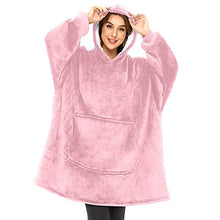 Load image into Gallery viewer, Lushforest Hoodie Blanket ,Oversized Super Soft Warm Comfortable Giant Hoody, Onesize Fits All Compatible Men Women Teens (Pink)