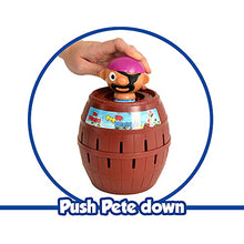 Load image into Gallery viewer, TOMY Games T7028 TOMY Pop Up Pirate Classic Children's Action Board Game Toy, Wood-Choc Brown
