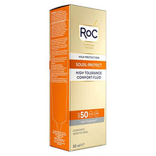 Load image into Gallery viewer, RoC - Soleil-Protect High Tolerance Comfort Fluid SPF 50 - UVA/B Protection - Face Moisturiser - Hypoallergenic Sunscreen - Sensitive Skin - 50 ml