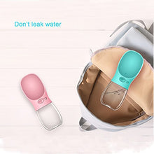 Load image into Gallery viewer, Dog Water Bottle, Portable Dogs Travel Water Bottle, Pets Feeder for Pet Walking Travelling Drinking (12 oz, Pink)