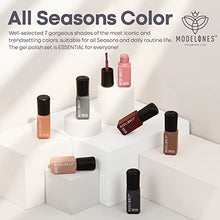 Load image into Gallery viewer, Modelones Gel Nail Polish Set, Brown Pink Nude Gray 7 Colors Soak off All Seasons Nail Polish Modern Nail Art Salon Birthday Mother's Day Gifts Nail Gel Manicure Set 6ML