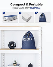 Load image into Gallery viewer, iDOO Single Size Air Bed, Inflatable bed with Built-in Pump, 3 Mins Inflation/Deflation Comfortable Air Mattress, Blow Up Bed Suit for Home Camping 188x99x46cm, 250kg MAX