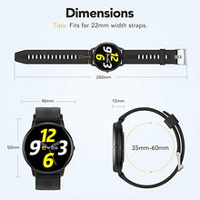 Load image into Gallery viewer, AGPTEK Smart Watch for Men, 1.3'' Full Touch Fitness LW11 Watch with Heart Rate Monitor, DIY Watch Face, Message Notification, IP68 Waterproof Outdoor Sports Smartwatch for Android iOS Phones, Black