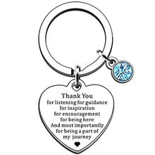 Load image into Gallery viewer, AMZQ Thank You Gift Appreciation Gift Thank You for Guidance Keyring Support Gifts Teacher Gifts Keychain