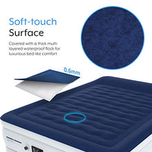 Load image into Gallery viewer, Active Era Luxury King Size Double Queen Air Bed - Elevated Inflatable Air Mattress, Electric Built-in Pump, Raised Pillow & Structured I-Beam Technology, Height 56cm