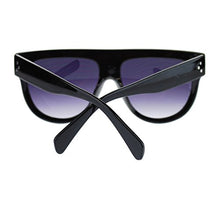 Load image into Gallery viewer, Flat Top Oversized Sunglasses Retro Modern Trendy Fashion black Size: 5 5/8" (143 mm) W x 2 1/4" (57 mm) H