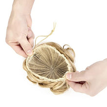 Load image into Gallery viewer, 100% Real Human Hair Scrunchies Buns Updo Hair Pieces Drawstring Hair Extension Chignon Straight One Piece for Women (20g)