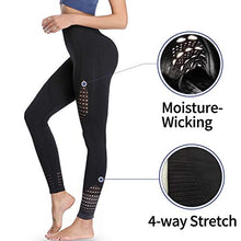 Load image into Gallery viewer, Amazon Brand – Eono Women Gym Leggings High Waist Yoga Pants Seamless Compression Sports Workout Running Large - Black