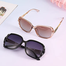 Load image into Gallery viewer, 2pcs Women Large Sunglasses, Classic Trend Ladies Sunglasses UV400 Protection Oversized Polarised Sunglasses Sparkling Large Frame Sunglasses for Women