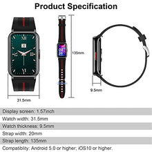 Load image into Gallery viewer, Smart Watch,1.57'' Fitness Tracker with Heart Rate Sleep Monitor,Step Counter Smart watch with Message Notification IP68 Waterproof for Women,Men,Teenagers (1.57inch, black)