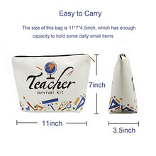 Load image into Gallery viewer, Teacher Appreciation Gifts - 2PCS Waterproof High Capacity Teacher Survival kit Cosmetic Bags Best Teacher Ever Teacher Supplies for Classroom Makeup Bag Pencil Pouch