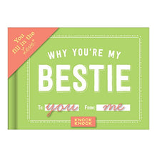 Load image into Gallery viewer, Knock Knock Why You're My Bestie Fill in the Love Book Fill-in-the-Blank Gift for Best Friend Journal, 4.5 x 3.25-Inches: Fill-in-the-blank Journal
