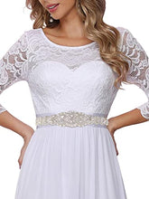 Load image into Gallery viewer, ShinyBeauty Bridal Belt Wedding Dress Belt 55cm Length by 4.5cm width Pearl Bridal Belt Sash Belts for Women Rhinestone Applique Belt Silver Rhinestone Belt RA300