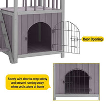 Load image into Gallery viewer, Cat/Dog/Rabbit House Outdoor and Indoor in wood, Feral Pet Houses with Stairs for Dogs