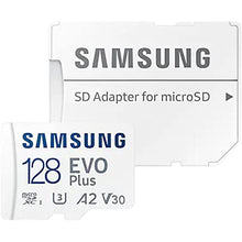 Load image into Gallery viewer, 128GB Evo Plus Micro-SD Memory Card for Samsung Tab S7, S7+, S7 FE, Tab S6 lite, A7, A7 lite, Tab A8 Tablet PC + Digi Wipe Cleaning Cloth
