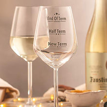 Load image into Gallery viewer, FLOW Barware Teacher's Gift End of Term Wine Glass | 350ml Fun Novelty Wine Glass | Gift for Wine Lovers | Fun Printed Wine Glass for Red White Or Rose Wine Glasses