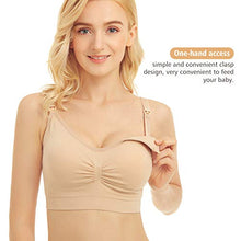 Load image into Gallery viewer, neppein Maternity Nursing Bra, 3Pack Seamless Pregnancy Bra Breastfeeding Bra Sleep Bralette with Removable Spill Prevention Pads and Bra Extenders