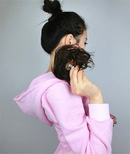Load image into Gallery viewer, Remeehi Real Human Hair Bun Extension Donut Chignon Scrunchie Bun Up Do Hair Pieces Wavy Curly or Messy Ponytail Extension Dark Brown
