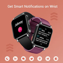 Load image into Gallery viewer, Kfit Smart Watch Compatible with iPhone and Android Phones, Fitness Watch with Heart Rate & Sleep Monitor, IP68 Waterproof Fitness tracker for Women Men, Black