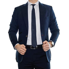 Load image into Gallery viewer, Men's Tie Solid Color Neckties For Men Business Wedding Formal Ties (Navy)