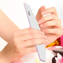 Load image into Gallery viewer, mtop Nail File, 10 PCS Professional Nail Files Polisher Washable Double Sided Emery Boards Grit 100/180 Buffer Nail Styling Tools Pet Grooming Tools for Home and Salon Use
