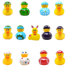Load image into Gallery viewer, JOYIN 12 PCs Filled Easter Eggs with Rubber Duck Duckies, Bright Colorful Easter Eggs Prefilled with variety of Yellow Duckies for Fun Bath