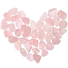 Load image into Gallery viewer, Natural Polished Rose Quartz Pink Polished Natural Stone Rose Quartz Crystal Chip Small Rose Quartz Stones Mini Crystal Stones Tumbled Polished Rocks for Jewelry Making Wicca Reiki Worry Healing Stone