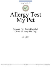 Load image into Gallery viewer, Canine Allergy Test Allergy - Dog- Household, Environmental Allergy & Food Sensitivity Test