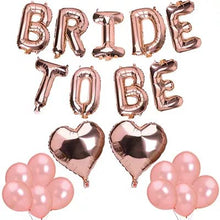 Load image into Gallery viewer, pack of 41 pcs bride to be balloons rose gold, Bride to be decorations, bachelorette supplies banner and sash balloon for wedding/anniversary , bridal shower party hen party