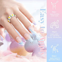 Load image into Gallery viewer, Beetles Gel Nail Polishes- Pastel Gel Polish Kit Blue Pink Yellow Green Purple Nail Art Design Soak Off Nail Lamp Nail Polish Gel DIY Manicure Kit Beauty Gifts Easter Nails