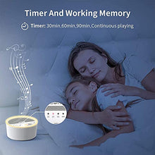 Load image into Gallery viewer, RENPHO White Noise Machine Rechargeable, Sound Machine with 8 Night Light for Baby Sleep, Sleep Machine Non-looping 29 HI-FI Soothing Sounds for Relaxation, for Travel, Home, Office Privacy
