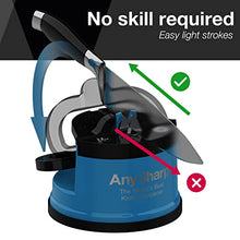 Load image into Gallery viewer, AnySharp Knife Sharpener with PowerGrip, Blue