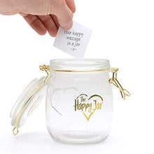 Load image into Gallery viewer, CKB LTD The Happy Jar Glass Jar A Year of Happiness and Daily Positivity Novelty Joyful Memories Keepsake Thoughtful Gift - Happy Memory Jar Unique Present