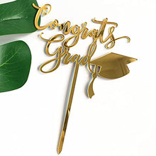 Load image into Gallery viewer, CHEERYMAGIC 3 Pcs Graduation Cake Toppers Set Acrylic Happy Graduation Cake topper 3 Big Graduation Party Decorations A2BYDGZS (A)