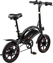 Load image into Gallery viewer, DYU Folding Electric Bike, 14 inch Portable E-bike, Smart Electric Bicycle with Pedal Assist, 3 Riding Modes City EBike with Battery Indicator, Height Adjustable, Compact Portable, Unisex Adult