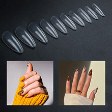 Load image into Gallery viewer, Fake Nails Tips Acrylic Nail Art Full Cover Almond False Nails Long Almond Stiletto False Nail Clear Press on Nail Extension Kit for Women Girls