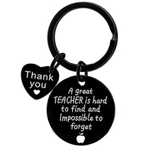 Load image into Gallery viewer, Teacher Appreciation Gifts For Women Teacher Key Ring Teacher’s Day Thanksgiving Day Gifts For Teacher Heart Shape Pendant Jewelry Gift